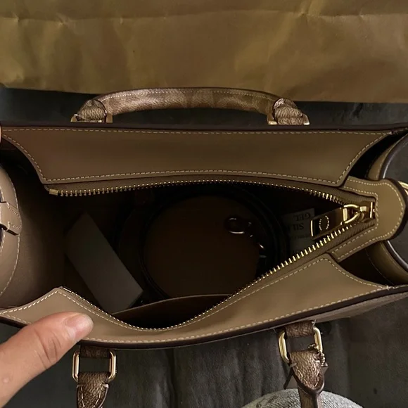 Coach Tan Signature Satchel